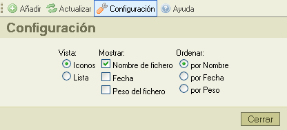 Panel de Configuración